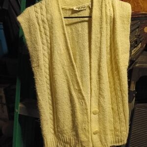Women's Cream Sweater Vest